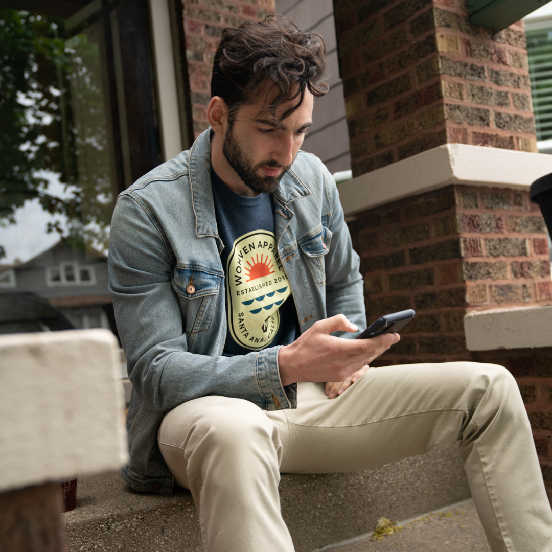 Wohven Badge Tee - Navy