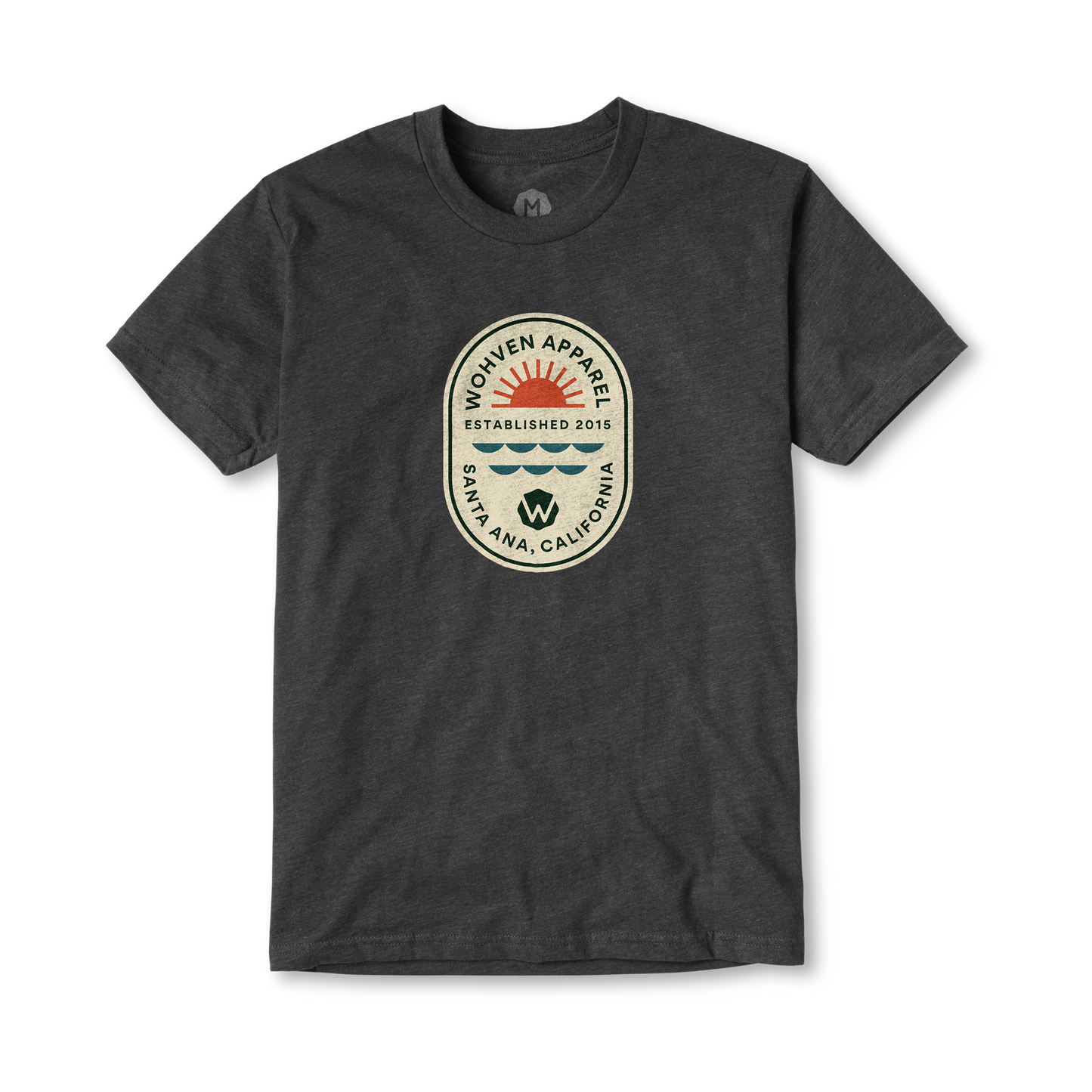 Wohven Badge Tee - Charcoal